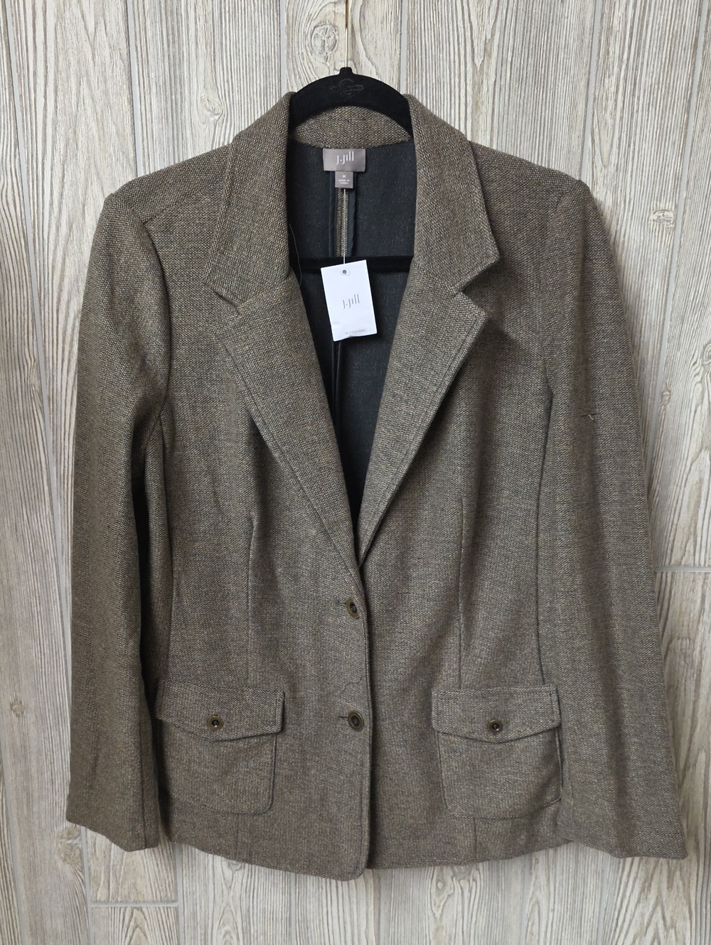 J. Jill Women's Brown Tweed Blazer